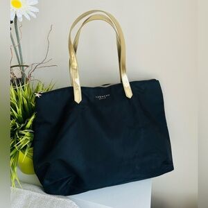 Givenchy | Zippered Tote in Black with Gold Accents Handles